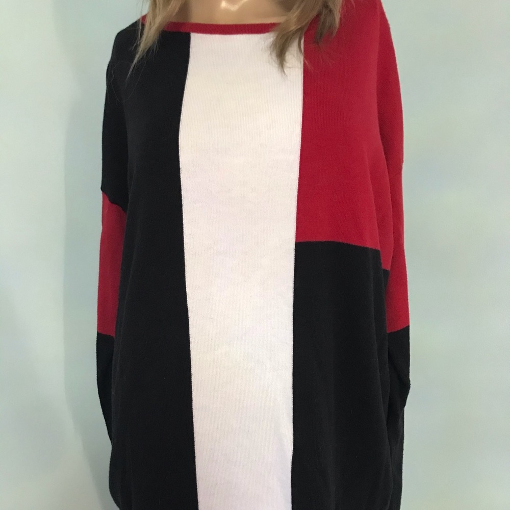 Liz Claiborne Colorblock Sweater, SZ L